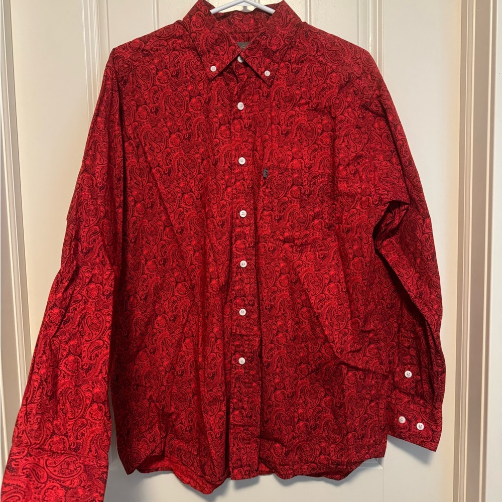 Red Paisley Men's Shirt